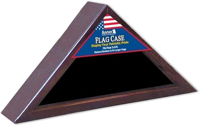 Cherry Finish Wood Flag Display Case for 3 ft. x 5 ft. Flag