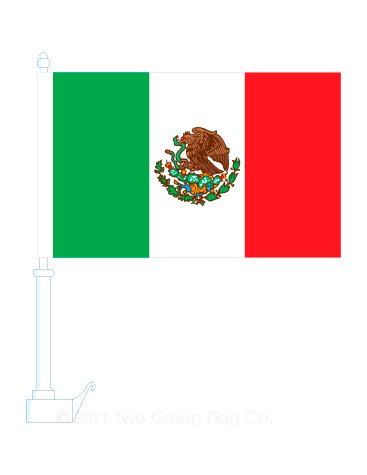 Mexico Window Car Flag