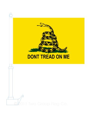 Gadsden Historical Car Flag 12" x 18"