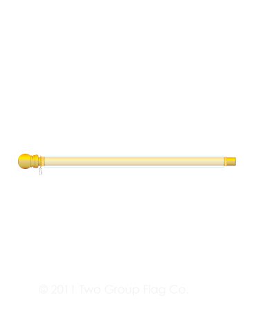 42 inches Anti-Wrap Wooden Flagpole