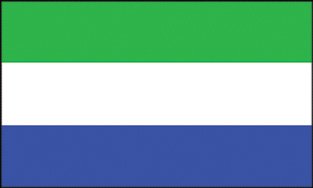 Sierra Leone 2x3' Poly Flag