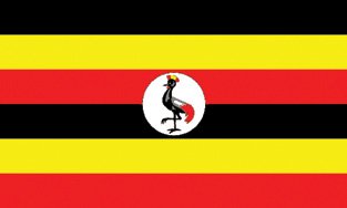 Uganda 12"x18" Stick Flag