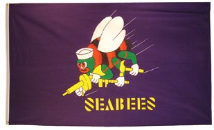 United States Navy Seabees Poly 2'x3' Flag, 2X3 U.S. Navy Seabees, 2X3 Feet United States Navy Seabee