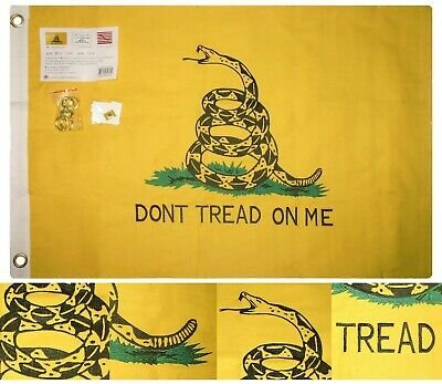 Dont Tread on Me Flag 2x3 Ft Embroidered Cotton Gadsden Flag
