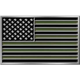 Black Iron American Flag Buckle