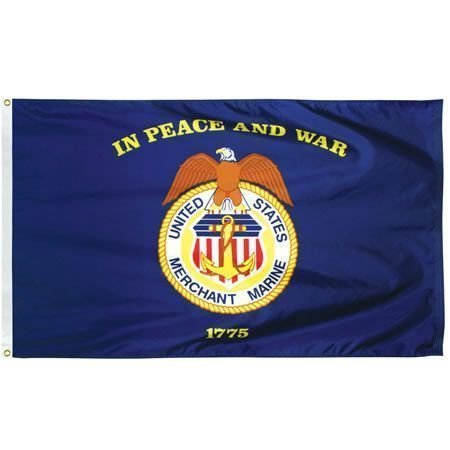 Merchant Marines Flag - Nylon 4X6'
