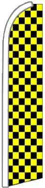 Black & Yellow Checkered Blade/ Feather