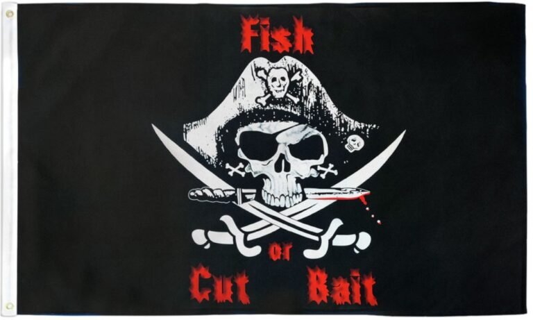 Fish or Cut Bait Pirate Flag 3x5ft Poly