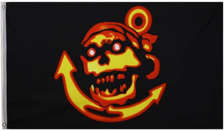 Pirate Anchor Flag 3x5ft Poly