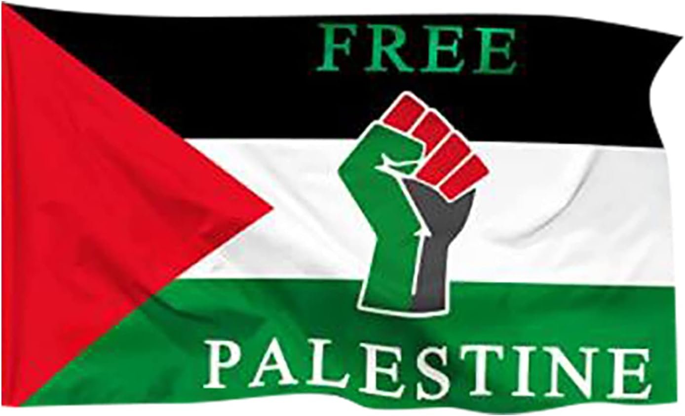 Free Palestine Fist Poly Flag