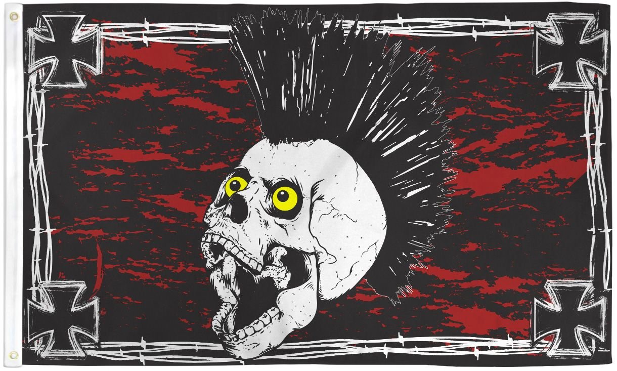 Iron Skull Flag 3x5ft Poly